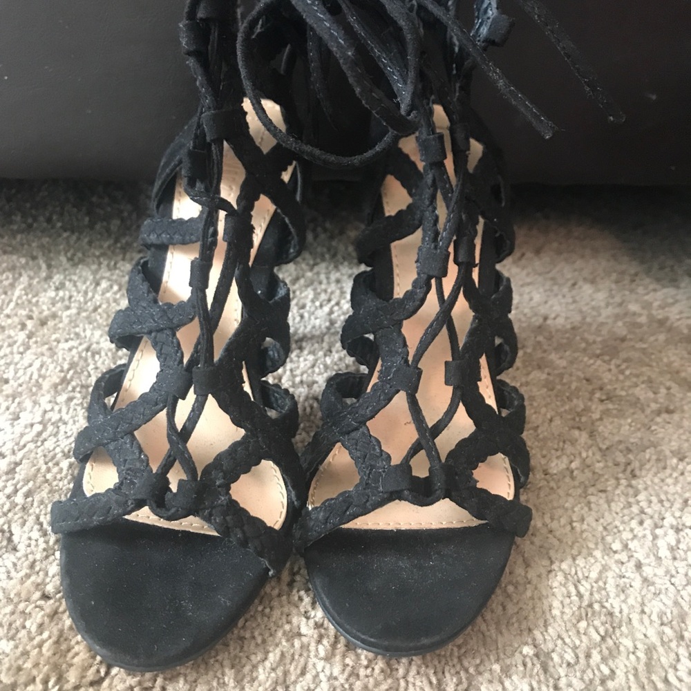 Strappy Black Heels